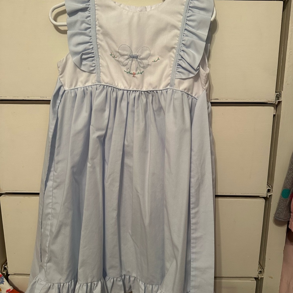 Light Blue Ruffled Dress